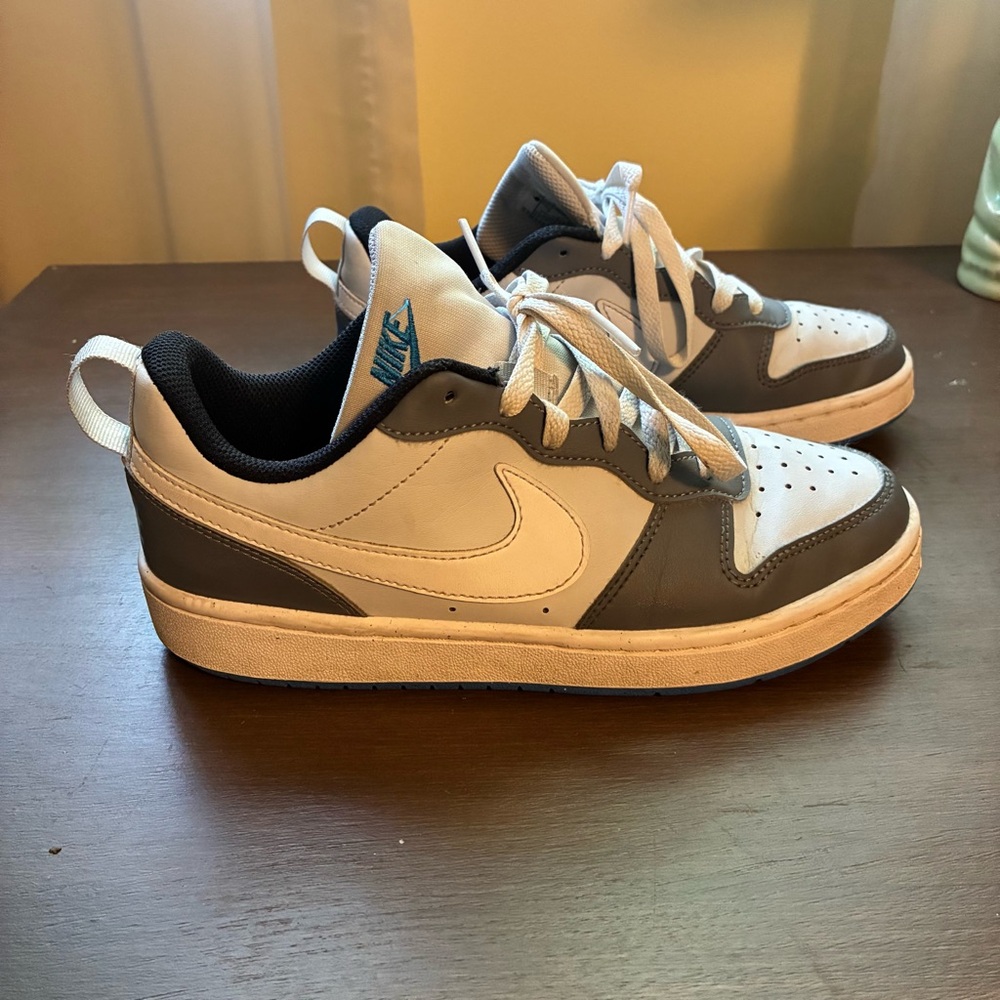 Nike Gray/Light Blue Court Burough Low